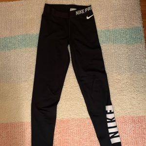 Lightly Fleece Lined Nike Dry Fit Leggings, Size Medium